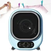 Mini Vented Freestanding Tumble Dryer Compact Freestanding Condenser Tumble Dryer Double-Layer Inner Barrel Design,Knob Controls 0.8kg Load Capacity (Color : Blue-A)