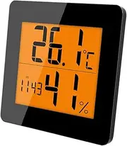 JSEIAJB Digital Thermometer Hygrometer Electronic LCD Temperature Humidity Meter Weather Station Indoor Outdoor Clock