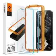SPIGEN Google Pixel 8a Screen Protector, Genuine Tempered AlignMaster 2 PCS Glass Cover for Google