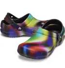Crocs Bistro Graphic Clog Mens Size 13 Shoes Tie Dye Rainbow Slip On Work NEW
