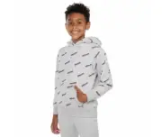 Kirkland Signature sweatshirt Logo Hoodie Gray Costco Kangaroo Pocket Large
