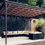 10 Piece Garden Lounge Set with Cushions Poly Rattan Black vidaXL