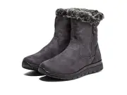 Tundra Miriam Snow Boot Women's 10 Dark Grey Faux Fur Lined Ankle Boots ZPO1287