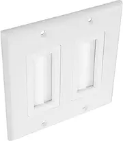 HOMSFOU Wall Plate Brush Design Hide Wires in Wall Cable Pass Speaker Wires Versatile