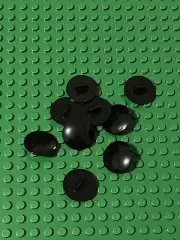 Lego 10 Pieces Ninjago Black Circular Convex Face Shield