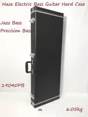 Durable Rectangle Hard Case for Electric Bass Guitar -Black,Lockable 19040PB
