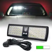 Xprite 48 LED Emergency Warning Windshield Visor Strobe Light Lamps White/Green