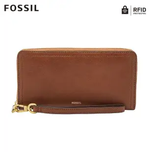 【FOSSIL 官方旗艦館】Logan 咖啡色多層真皮拉鍊長夾SL7831200