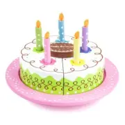 BrybellyHoldings TEAT-004 Wood Eats Happy Birthday Party Cake