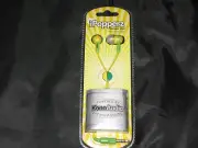 iPopperz Earbuds Noise Isolating 3.5mm Plug MP3 Phone Stereo Yellow Green NEW!