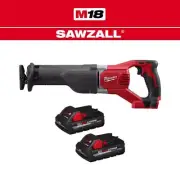 Milwaukee SAWZALL Reciprocating Saw 18V Li-Ion Variable Speed w/ (2) Batteries
