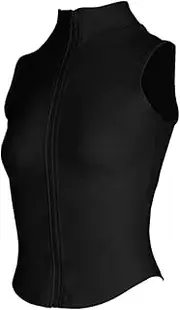 [AYTDNEHGK] Athletic Zip Up Sweat Vest Jacket Sleeveless Running Yoga Tops High Neck Shirts Sports Top Fitness Women Workout Tops