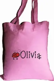 Tote / Shopping Bag | Book / Library Bag | Insect | SM Lady bug | 1st Name FREE