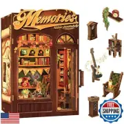 CUTEBEE Book Nook Kit - DIY Miniature House Dollhouse Kit for Adults and Teen