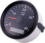 PCECKMZTFZ 85mm 4000RPM Tachometer with LED Digital Hourmeter Marine Outboard Diesel Engine Motor Generator Tacho Meter Gauge 12V/24V Speedometer