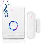 Security Door Chimes Window Burglar Alarm Magnetic Sensors & Plug-in Receiver