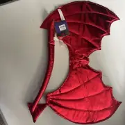 Shiny Red Devil, Halloween Costume (2 Pieces: Tail, Wings) Claire’s One Size