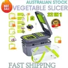 22in1Fruit Vegetable Slicer Dicer Julienne Food Chopper Cutter Mandoline Peeler