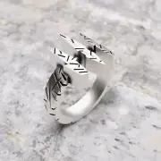 Handcrafted 925 Sterling Silver Modernist Monster Claw Ring - Unique Fantasy