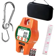 Mini Crane Scale Cast Aluminum Case Digital Hanging with Hooks 600Lb / 300Kg