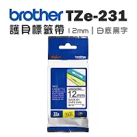 在飛比找Yahoo奇摩購物中心優惠-Brother TZe-231 護貝標籤帶 ( 12mm 白