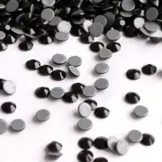 Round Flatback Hotfix Rhinestones - DIY Craft Decors Black Crystal Rhinestones