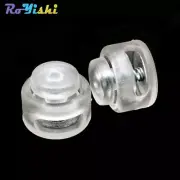 Cord Lock Toggle Stopper Plastic Toggle Clip For Paracord/Backpack Clear White