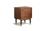 MIUZ Solid Walnut Timber Bedside Tables Drawers Side Table Nightstand Storage Cabinet Wood