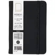 Modena A6 Recycled PU Ruled Notebook Black