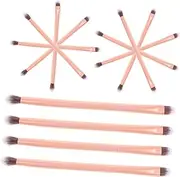 Baluue Elegant 24pcs Makeup Brush Set Double-sided Brush for Eye Shadow Nose Wooden Handle Long Handle for Occasions