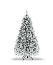 6 ft. Unlit Premium Snow Flocked Hinged Artificial Christmas Tree