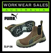 Puma 630267 Safety Tanami Slip on Brown Work Boots WorkBoots Shoes Mens 630267