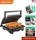 Multifunctional Sandwich Maker - Non-Stick Plates, 180° Opening, Removable Tray