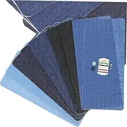 OSALADI 10pcs Iron Patches for Jeans Versatile Garment Patch Stickers for Effortless Tailoring Strong Bonding Multiple Colors for Clothing Repairs