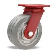 Hamilton ForgeMaster Swivel Caster with 8" x 3" UltraGlide (95A) Triple Wheel Gr