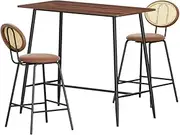 Artiss Bar Table Stools Set Dining Desk Industrial Kitchen Chairs Cafe Pub