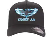 TRANS AM w/Firebird Logo - Flexfit L/XL Embroidered Cap - Black