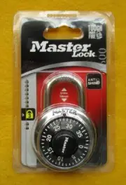 MASTER LOCK 1500D COMBINATION PADLOCK, Anti Shim, NEW in Display
