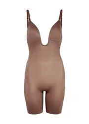 Spanx Suit Your Fancy Open-Bust Mid-Thigh Bodysuit - Caramel S (UK8-10 / S)