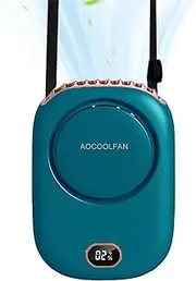AOCOOLFAN Portable Neck Fan, Handheld Mini Fan Small Personal Fan, Hand Held Fan USB Rechargeable Eyelash Fan for Kids Girls Boys Woman Man Home Outdoor Travel (Blue)