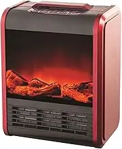 Electrical Fireplaace Heating Stove Portable Electric Stove Heater Fireplace Fire Leisure Zone Modern with Adjustable Thermostat Control Realistic Flame Effect and Real Logs for Living Outdoor Patio