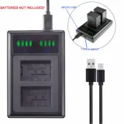 DMW-BMB9 Battery LED Dual USB Charger for Panasonic Lumix DMC-FZ100 FZ150 FZ80