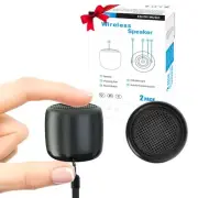 2 Mini Speakers 3W Portable Small Wireless Speaker with Black Speaker
