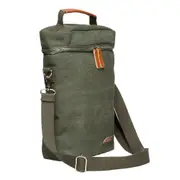 Tempa Kayce Adjustable Insulated 34cm Double Wine Bag Cotton Storage Olive Green