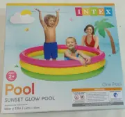 New Intex 58" x 13" Inflatable Sunset Glow Kids Vinyl Splash Pool
