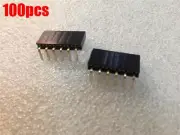 1X6 Pin 100Pcs Pin Header Right Angle Single Row 2.54MM Female Connector sa