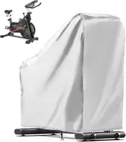 Exercise Bike Cover Indoor Cycling Stationary Bike Cover Fit For Upright Bike Outdoor Protective Cov Silver 140*60*120