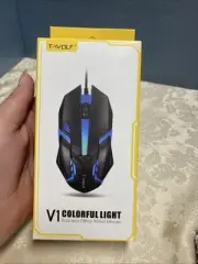 New In Box T-Wolf V1 Colorful Light Business Office Wired Mouse Brand New