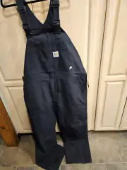 Carhartt Overalls Mens 42x32 Black FR Carpenter Bib Flame Resistant Overall NEW