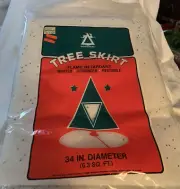 National Tree Skirt Glitter Design Tree Skirt 34” Diameter